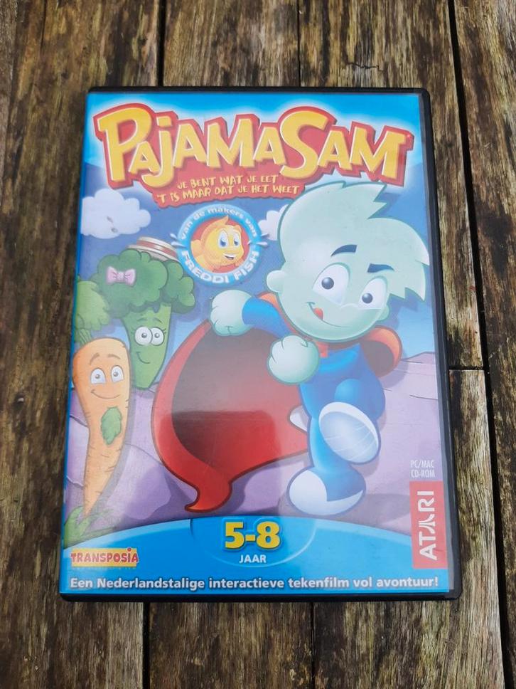 Pajama sam je bent wat je eet het is maar dat je het weet pc, Spelcomputers en Games, Games | Pc, Zo goed als nieuw, 1 speler