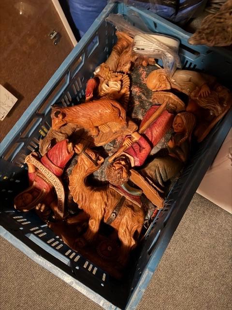 Kerststal met beelden, Diversen, Kerst, Gebruikt, Ophalen