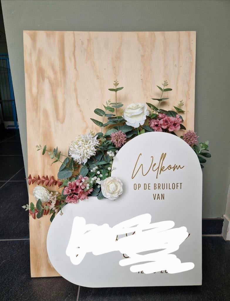 Welkomsbord bruiloft, Ophalen, Geboorte of Huwelijk
