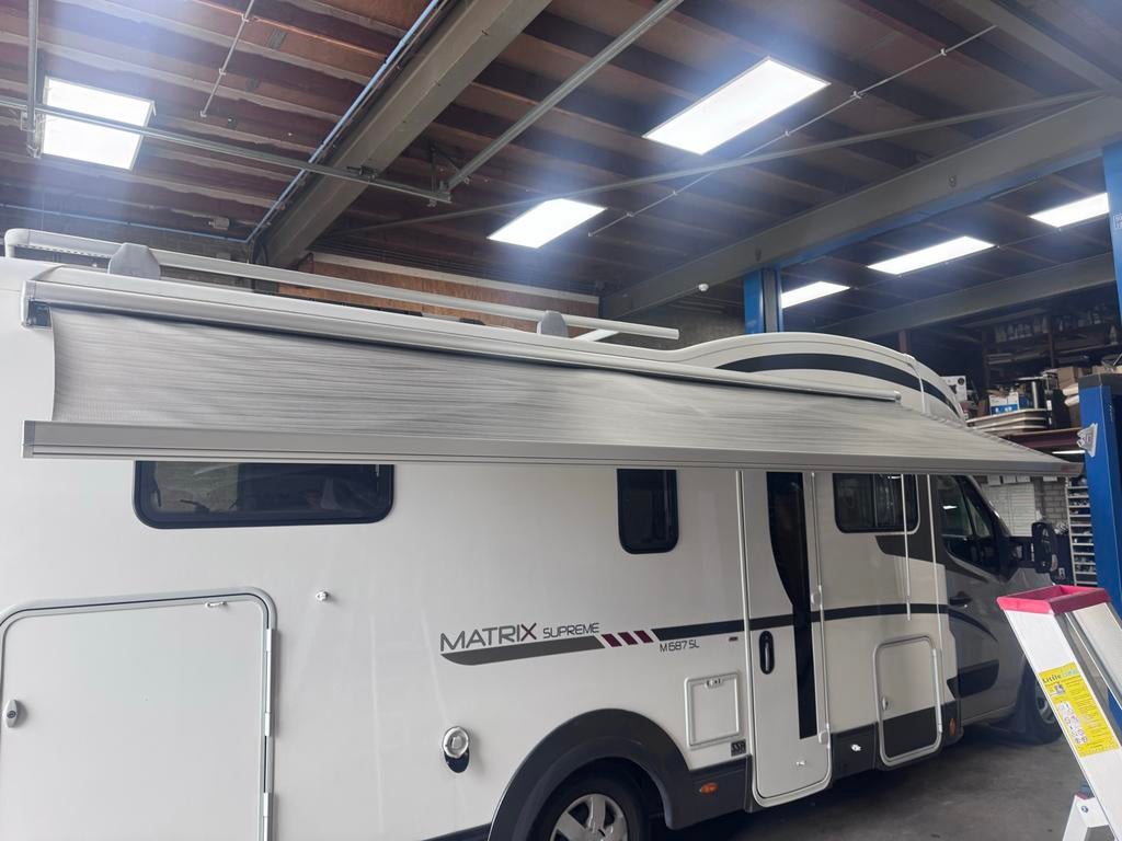 Fiamma F45s luifel titanium kast grijs doek 4,50 m, Caravans en Kamperen, Ophalen, Zo goed als nieuw