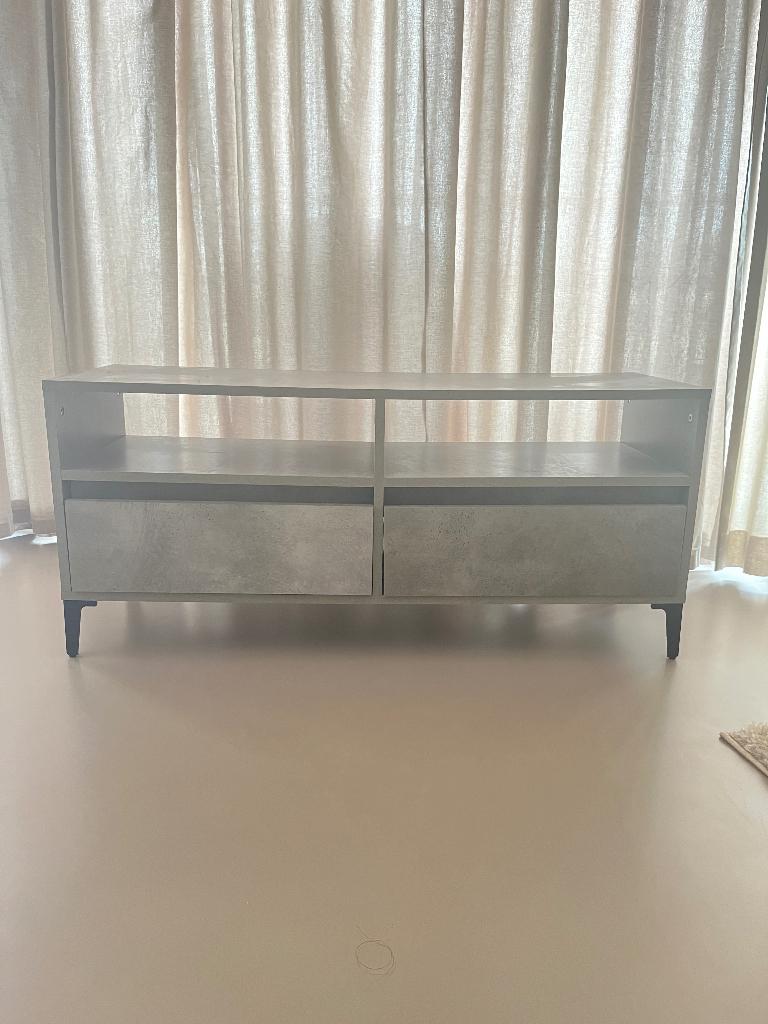 TV Cabinet + Grey Coffee Table Set (incl. FREE floor lamp!), Ophalen, Clean and modern, 50 tot 100 cm, Zo goed als nieuw