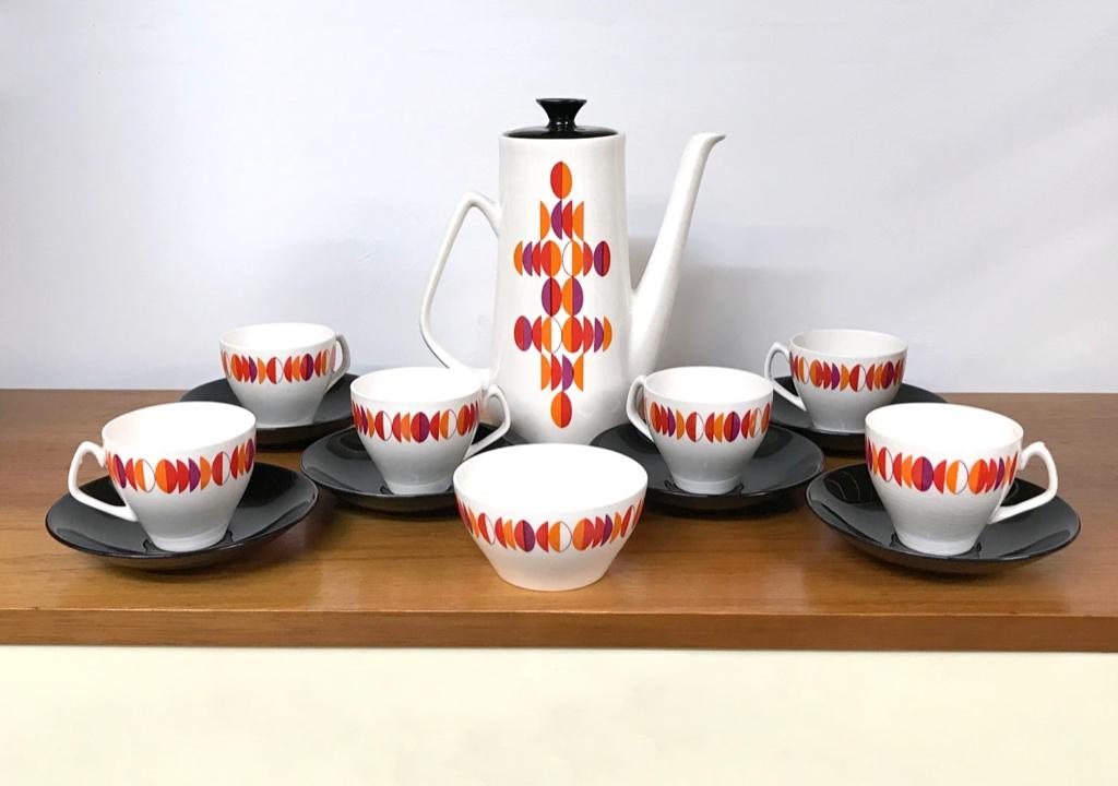 Vintage koffieset 'Eclipse' Empire Porcelain Pottery 1960s, Antiek en Kunst, Ophalen of Verzenden