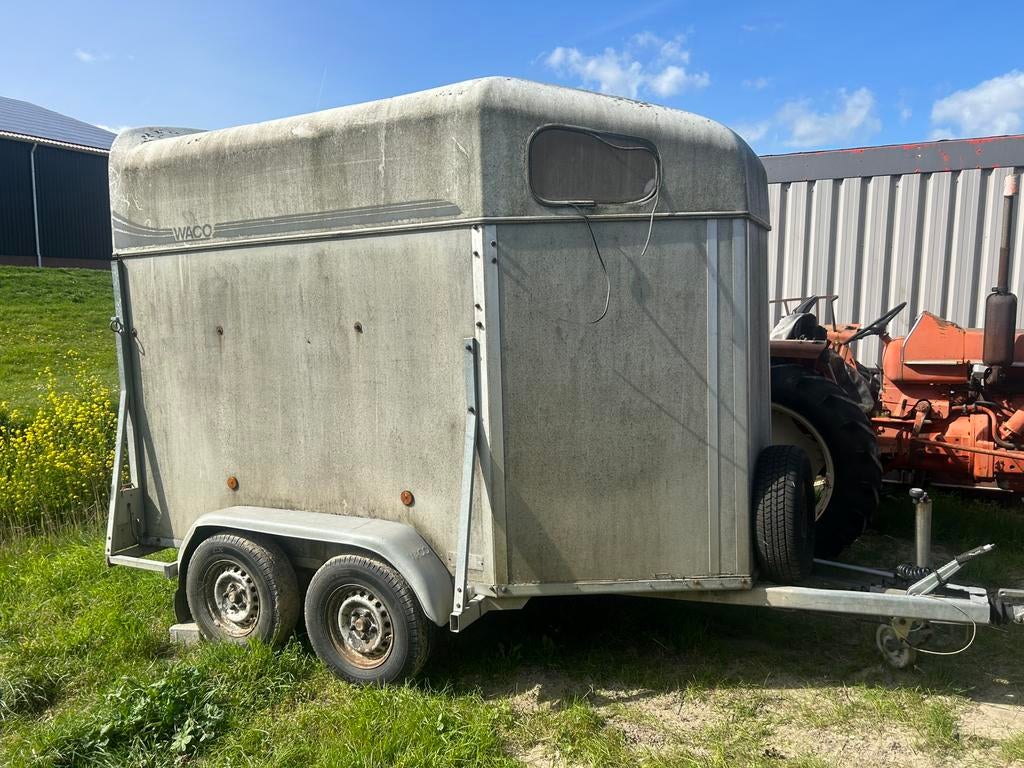 Waco paardentrailer 1,5 paards, Dieren en Toebehoren, Ophalen, Gebruikt, Hout, 1½-paards trailer