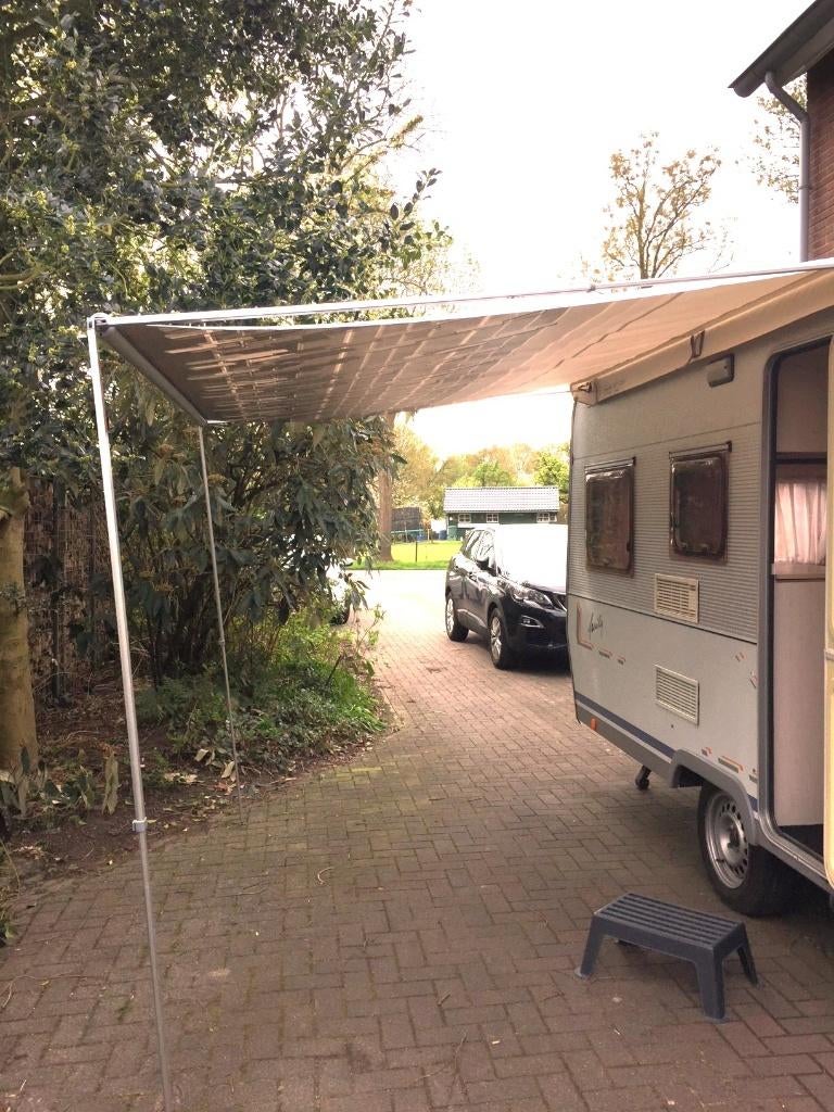 Caravan luifel met pees 310 cm breed., Ophalen, Gebruikt