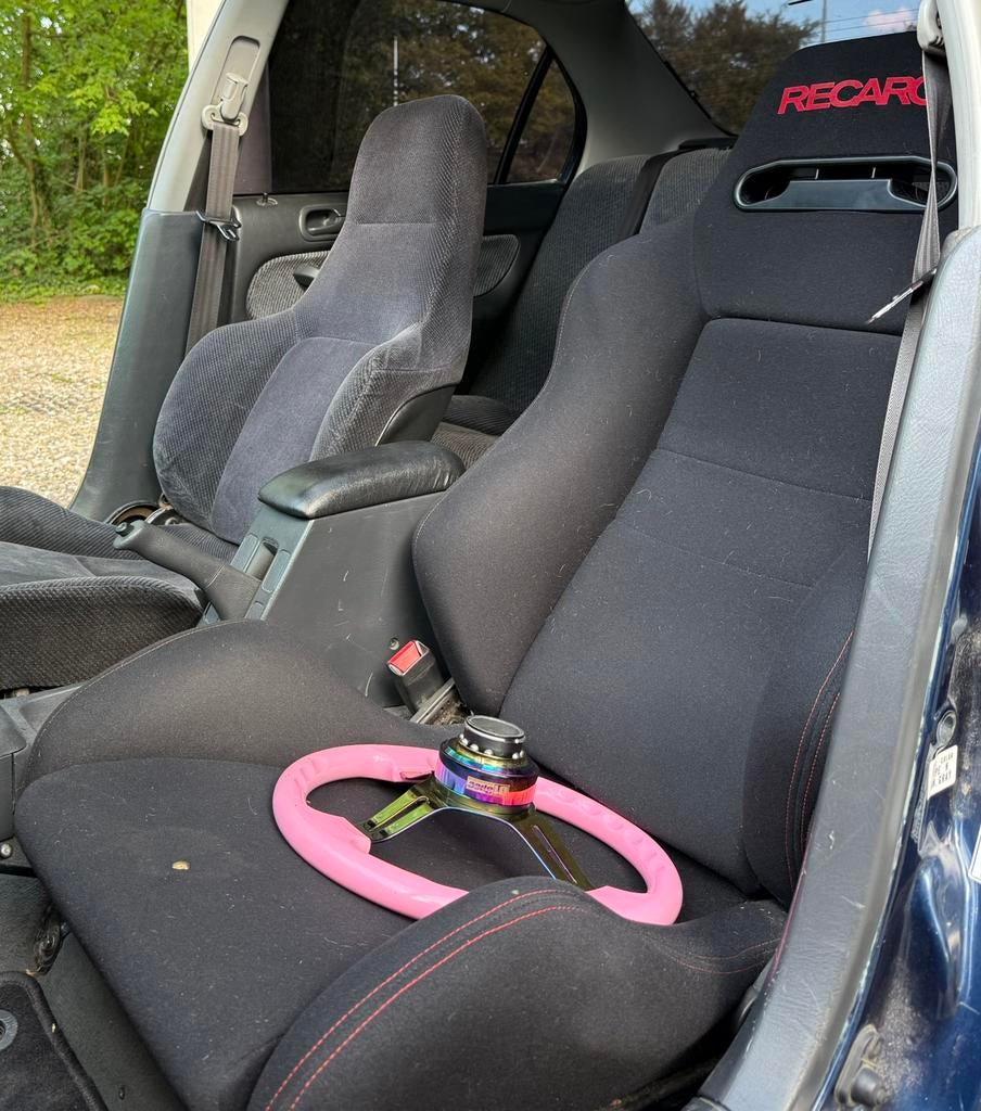 Recaro SR5 Sportstoel zwart met rood stiksel, Auto-onderdelen, Ophalen, Gebruikt