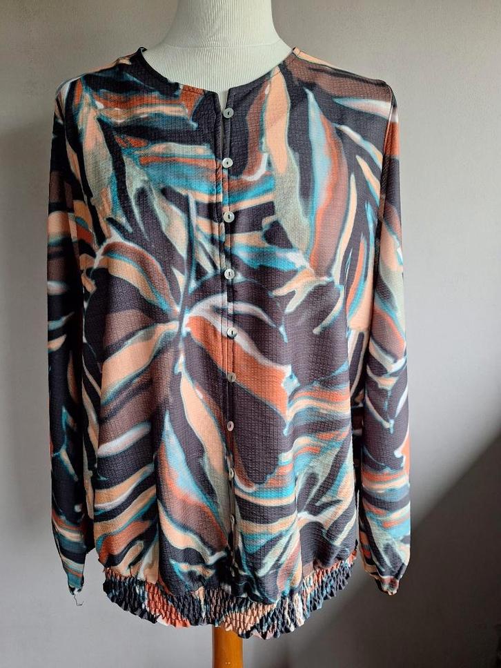 Nieuwe kleurrijke stretch top print van MS Mode, maat L/XL, Kleding | Dames, Tops, Nieuw, Maat 46/48 (XL) of groter, Lange mouw