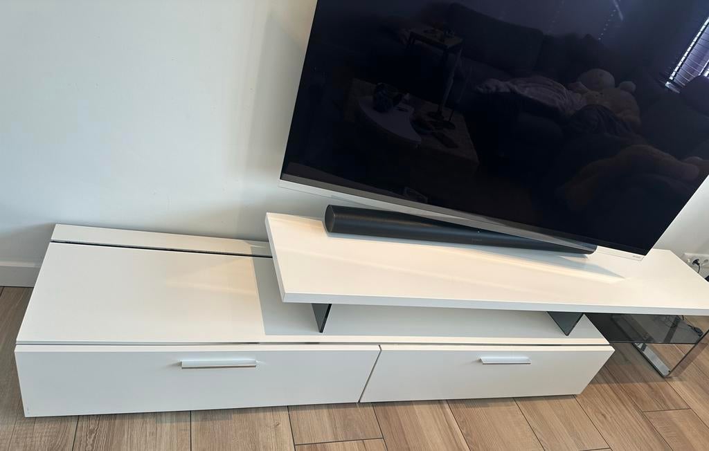 Musterring TV meubel met klep en lade, Huis en Inrichting, Ophalen, Overige materialen, Gebruikt, 200 cm of meer