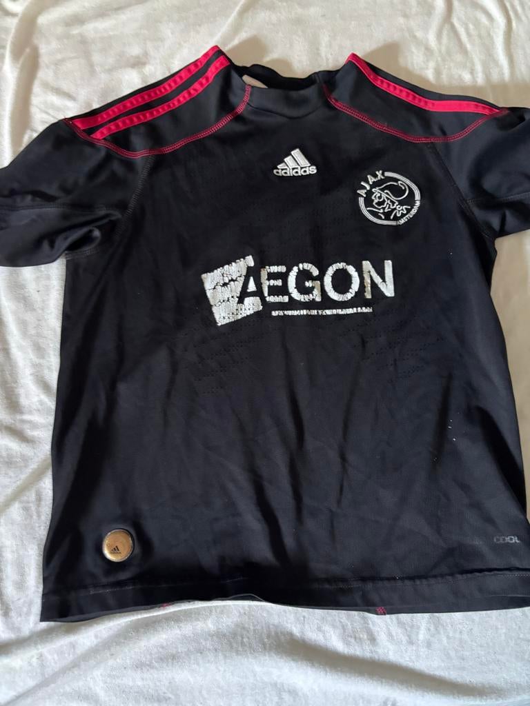 Ajax uitshirt 09/10 maat 140 - Mooie staat, Verzenden, Zo goed als nieuw, Jongen of Meisje, Sport- of Zwemkleding