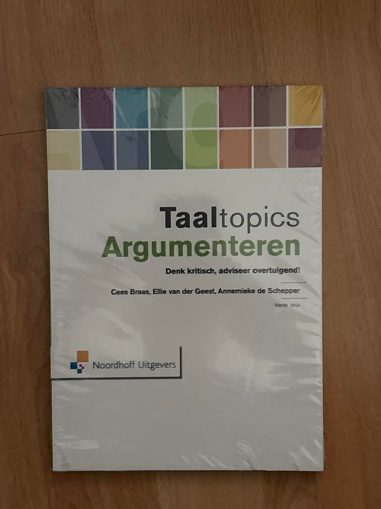 Taaltopics Argumenteren - nieuw!, Boeken, Studieboeken en Cursussen, Ophalen of Verzenden, Alpha, Nieuw, HBO