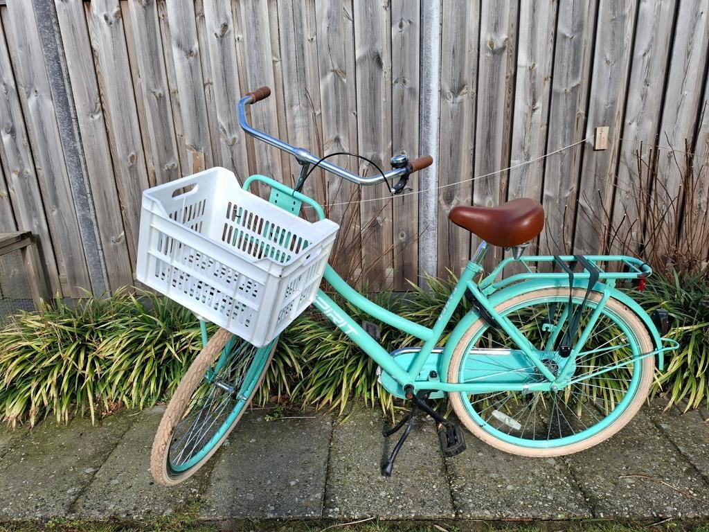 Spirit meisjesfiets 26 inch - Mintgroen met mand, Fietsen en Brommers, Gebruikt, Handrem, Spirit, Ophalen