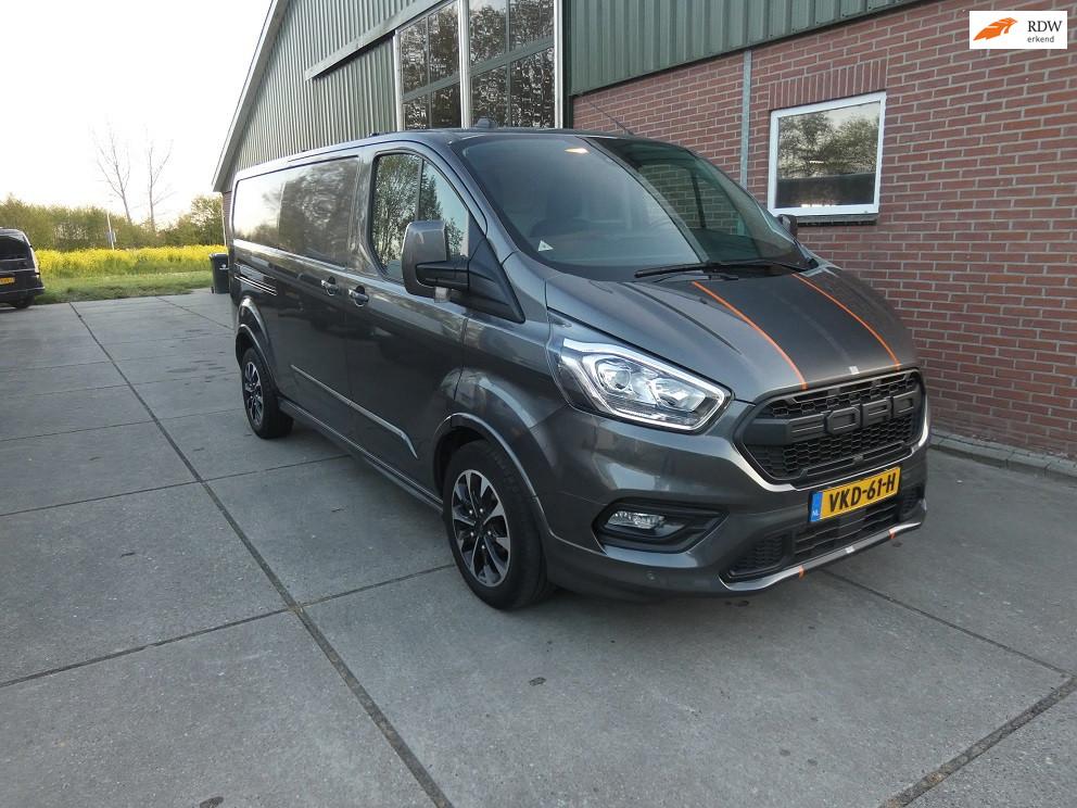 Ford Transit Custom 320 2.0 TDCI L2H1 Sport *dub.schuifdeur*, Auto's, 15 km/l, 4 cilinders, 2096 kg, Leder en Stof