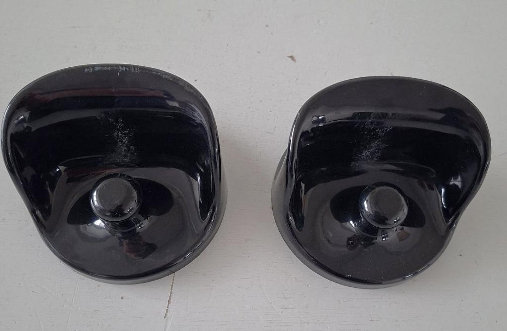 2 Kartell zwarte wandhaken kapstokhaken space age design, Huis en Inrichting, Woonaccessoires | Kapstokken, Kunststof, Gebruikt