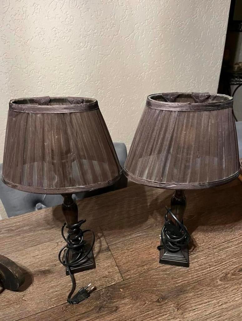 2 lampjes, Huis en Inrichting, Lampen | Lampenkappen, Ophalen of Verzenden, Zo goed als nieuw, Rond, Minder dan 25 cm