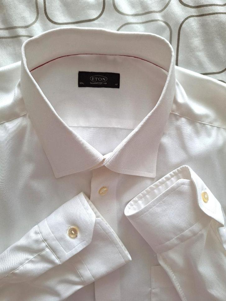 Nieuw wit overhemd - ETON _ regular fit. - Maat 47 - XXXL., Kleding | Heren, Grote Maten, Nieuw, Overhemd, Wit, Ophalen of Verzenden