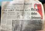 Kranten Feyenoord Europa Cup1 1970, Ophalen of Verzenden, Gelezen, Krant