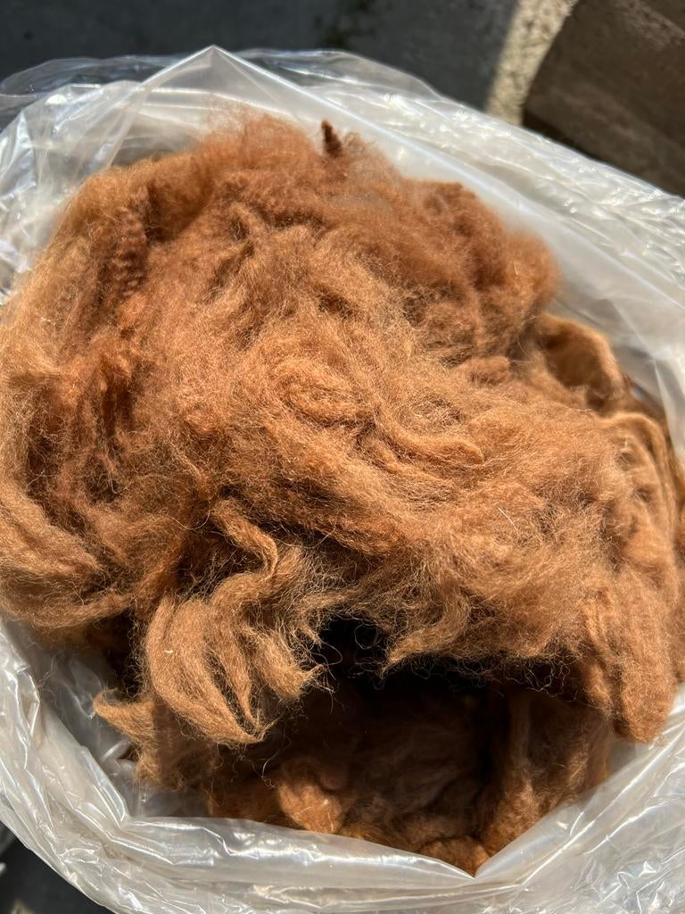 Alpacawol B-keus - 17,5 kg voor vilten en knutselen, Ophalen of Verzenden, Gebruikt, Overige typen