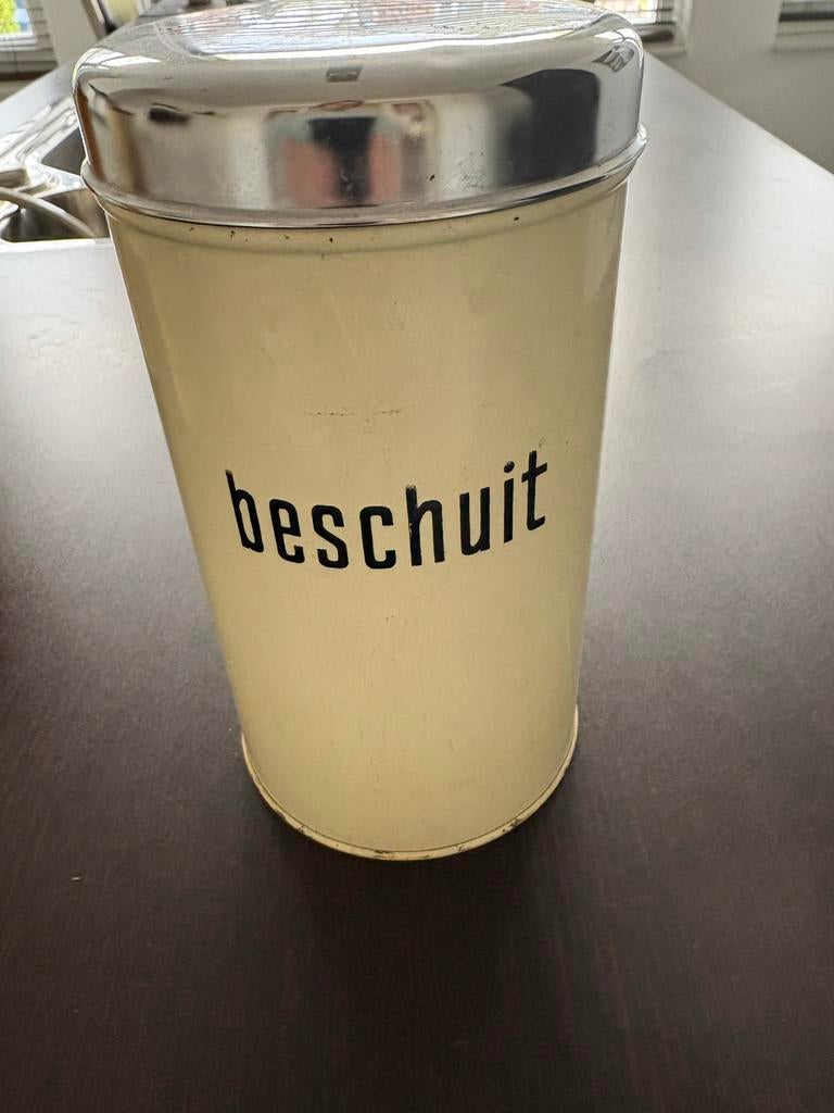 Brabantia beschuitbus, Huis en Inrichting, Beige, Gebruikt, Ophalen of Verzenden, Voorraadpot