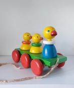 Vintage houten eendjes voortrek speelgoed, Ophalen of Verzenden