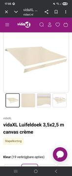 Zonnescherm doek nieuw crème 3,5x2,5m, Ophalen of Verzenden