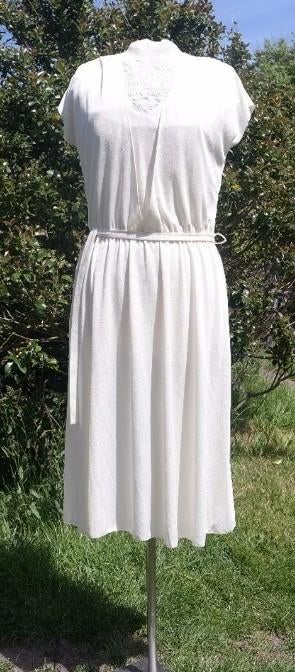 Prachtige creme kleurige jaren '70 jurk mt M/L, Maat 38/40 (M), Carnaval, ., Ophalen of Verzenden