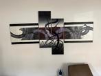 4 delig luik schilderij à € 20,00, Ophalen, Minder dan 50 cm, Zo goed als nieuw, Schilderij