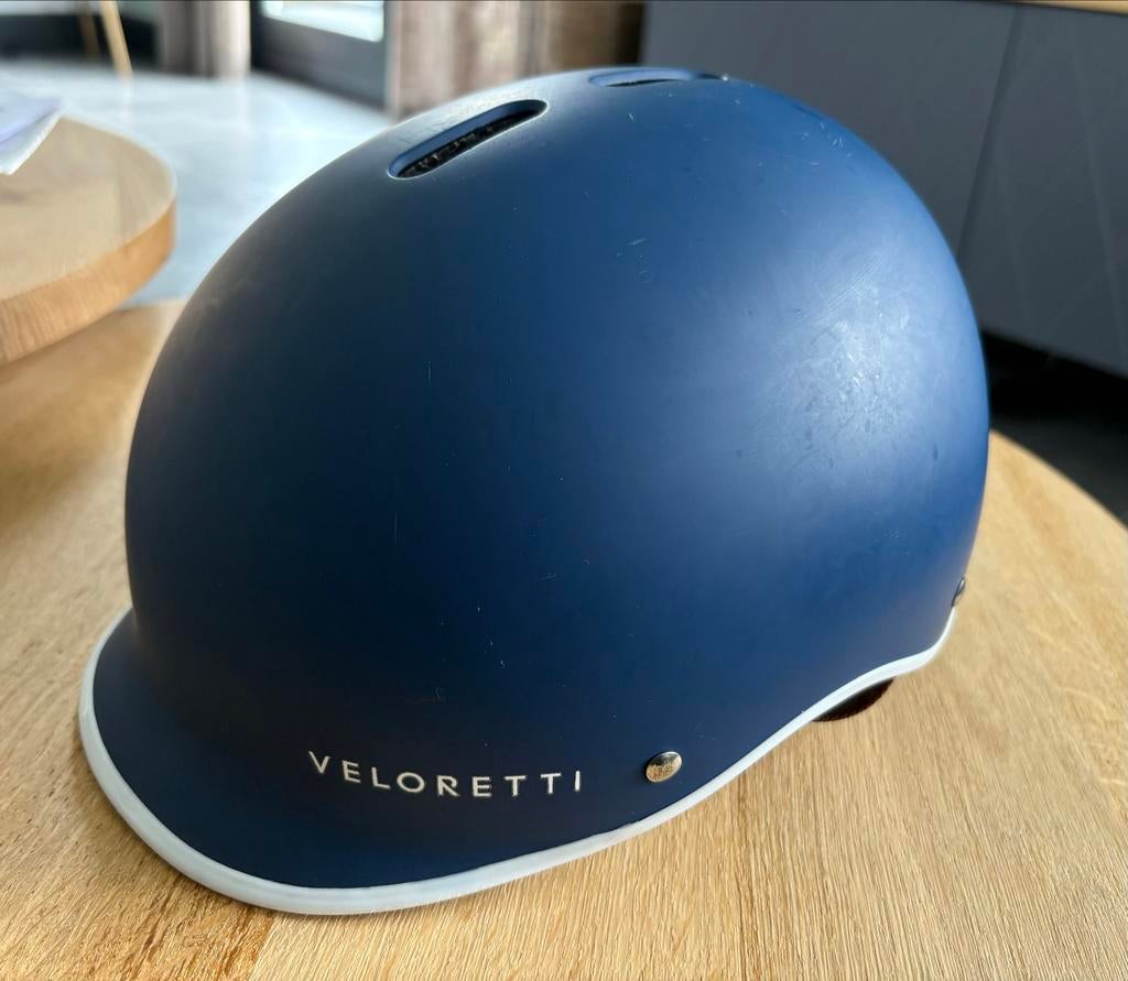 Veloretti fietshelm donkerblauw, maat XS, Fietsen en Brommers, Fietsaccessoires | Fietshelmen, Ophalen of Verzenden, Zo goed als nieuw