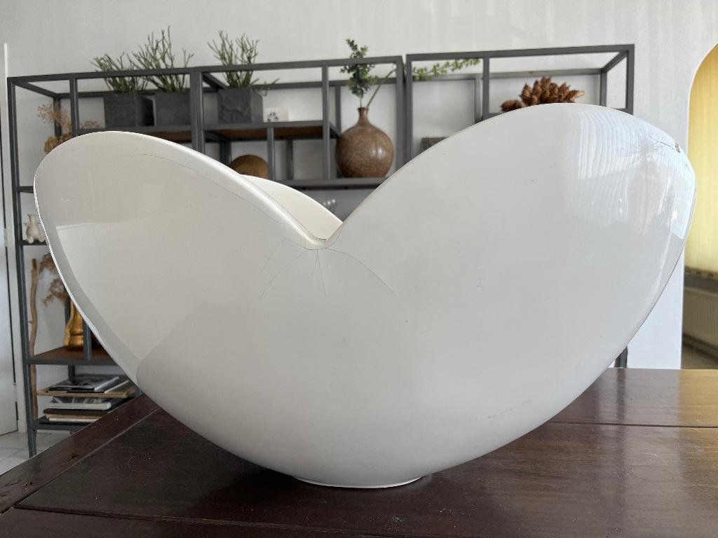 Vase the World Hart vorm plant wit kunststof design, Huis en Inrichting, Woonaccessoires | Vazen, Ophalen, Kunststof, Gebruikt