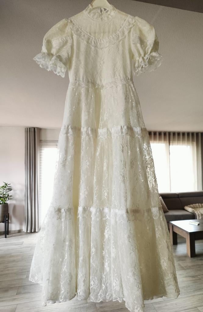 Te koop vintage communie jurk, Kleding | Dames, Ophalen, Zo goed als nieuw, Overige kleuren, Bruidsmeisjeskleding