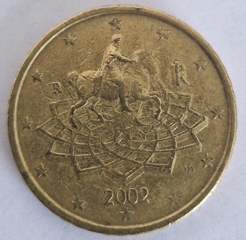 Italie 2002 - 50 eurocent, Verzenden, Italië, 50 cent, Losse munt
