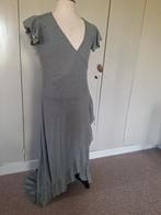 Jurk grijs/groen met zilverdraad maat m, Maat 38/40 (M), Ophalen of Verzenden, Zo goed als nieuw, Onder de knie