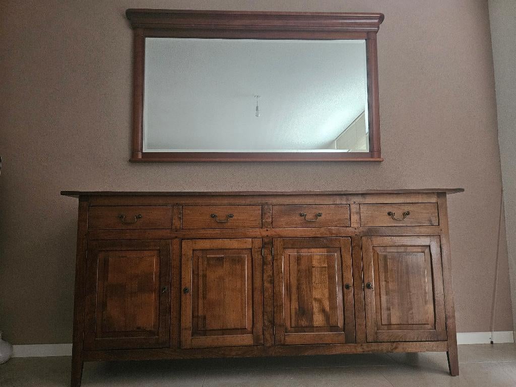 Massief houten Dressoir met Spiegel of complete meubel set, Huis en Inrichting, Complete inboedels, Ophalen