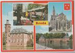 Breda 4 luik Kasteel Kerk Markt Ongelopen, Verzamelen, Verzenden, 1980 tot heden, Ongelopen, Noord-Brabant