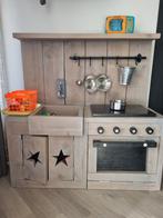 Houten Speelkeuken met Accessoires & Krijtbord Tafel, Ophalen, Gebruikt, Hout, Speelkeuken