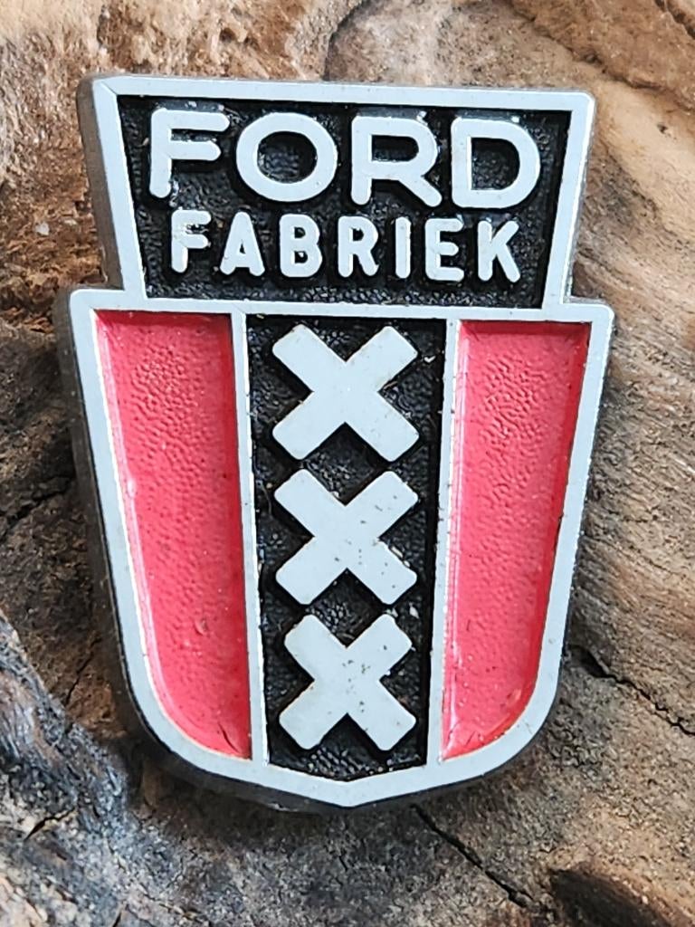 Embleem - Ford fabriek - Amsterdam, Verzamelen, Ophalen of Verzenden, Gebruikt, Transport
