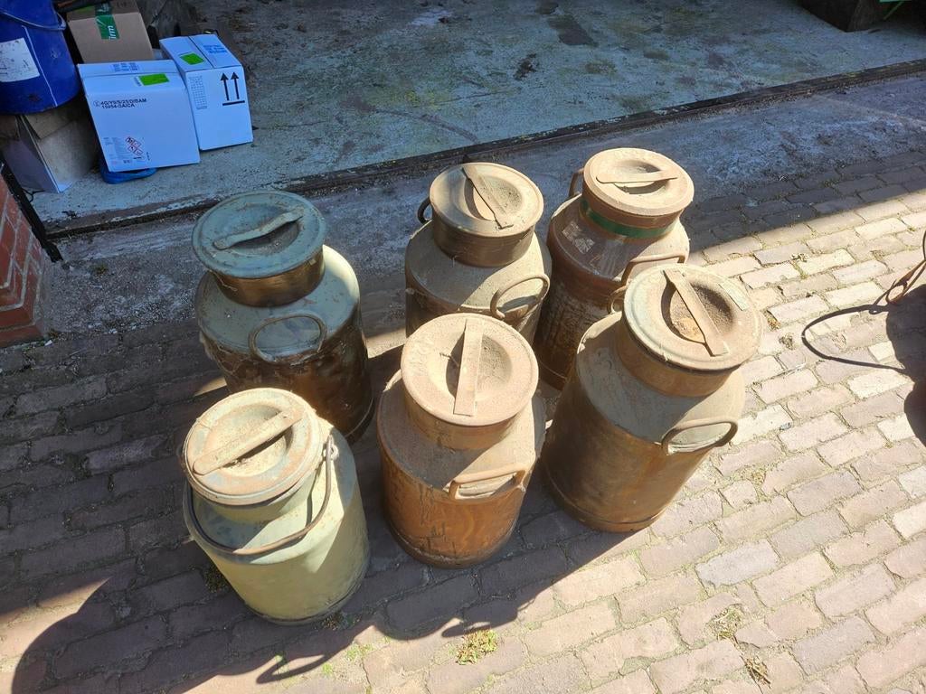 6x melkbus  koperen, Ophalen