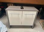 Wastafelonderkast wit glans/grafiet structuur, Huis en Inrichting, Ophalen, Minder dan 50 cm, Zo goed als nieuw, Minder dan 100 cm
