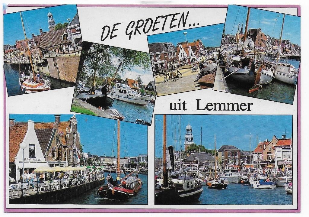 Lemmer Gelopen Ansichtkaart ( B6184 ), Ophalen of Verzenden, 1980 tot heden, Gelopen, Friesland