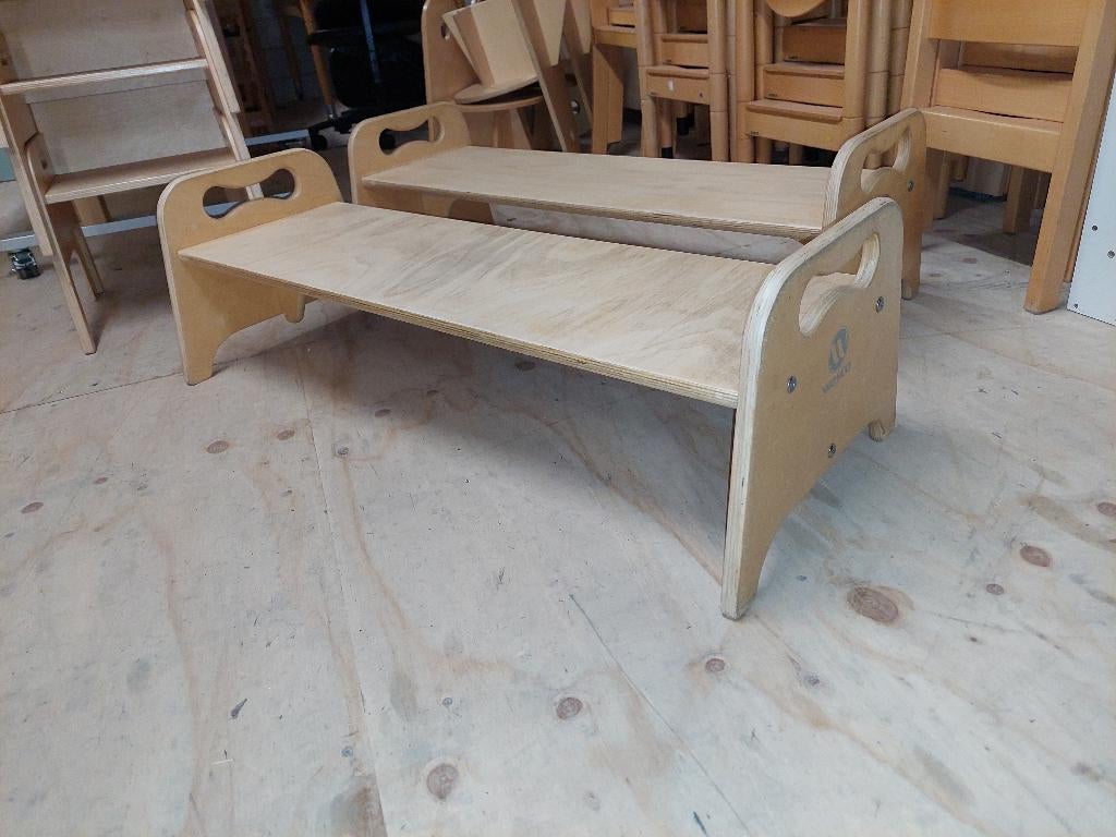 Set van 2 Wesco stapelbare bankjes - (2x) 1m breed, Ophalen, Zo goed als nieuw, Overige typen