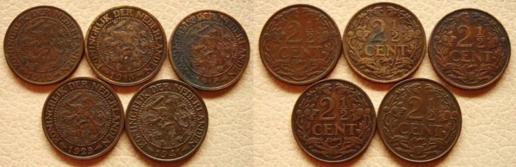 5 halve stuivers Willemina 1912-1941, Postzegels en Munten, Munten | Nederland, Verzenden, Koningin Wilhelmina, Overige waardes