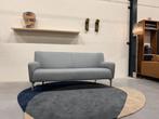 Nieuwstaat Leolux Santosa Bank 3 zits Hoog Panama stof Blauw, Evidence, Driepersoons, 75 tot 100 cm, Zo goed als nieuw