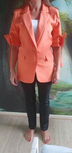 Oranje colbert met strikdetails l/xl, Kleding | Dames, Ophalen of Verzenden