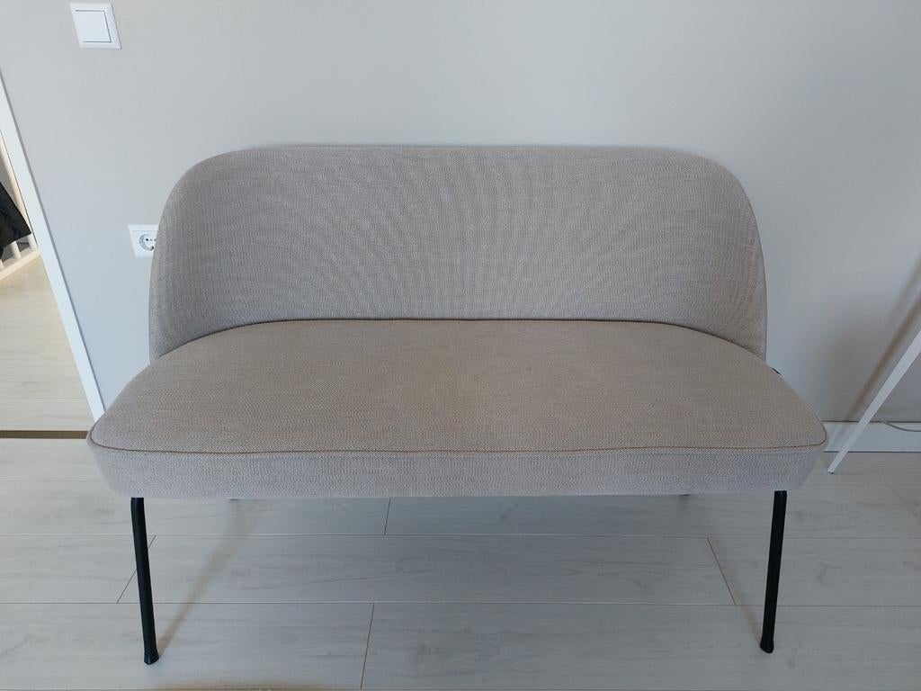 Eetkamerbank Be Pure Home 120cm, Ophalen, Beige, Tweepersoons, Zo goed als nieuw