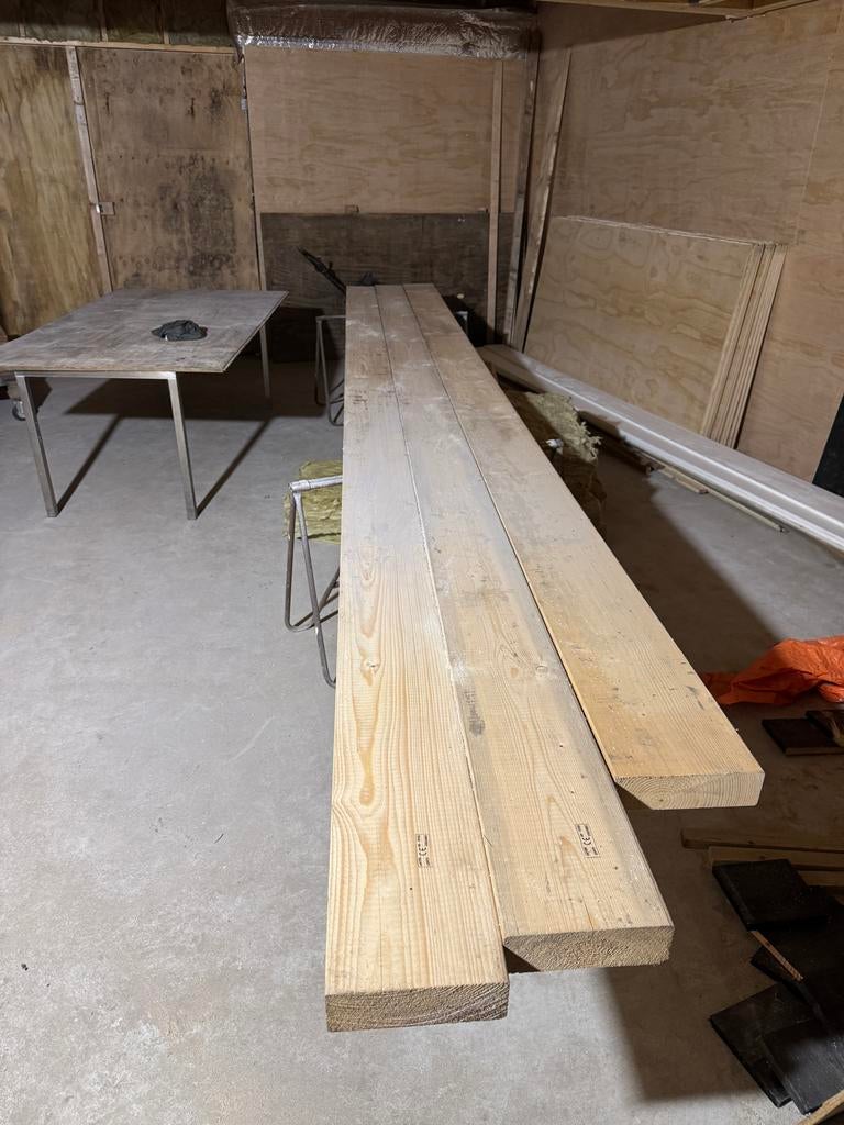 !Nieuw! Vuren balken 2x 240x70x5795 en 2x 220x70x6000, Doe-het-zelf en Verbouw, Hout en Planken, Ophalen, Nieuw, Balk, Vuren