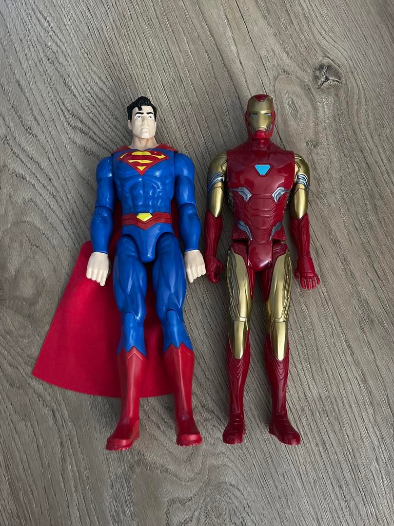 Superman & Ironman Actiefiguren, Ophalen of Verzenden, Gebruikt