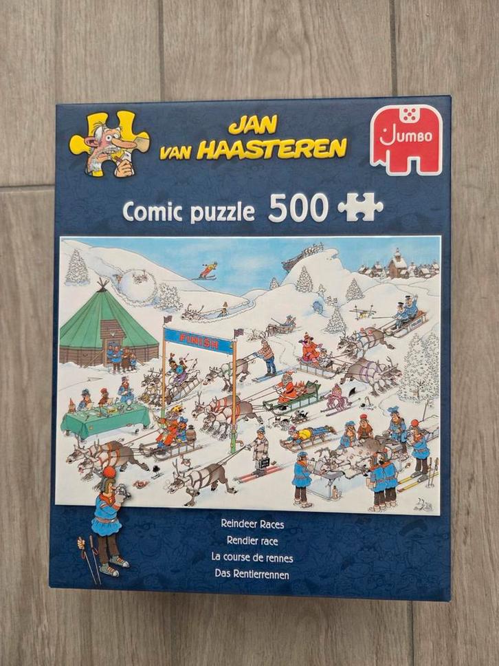Jan van Haasteren Rendier Race puzzel 500 stukjes NIEUW, Hobby en Vrije tijd, Denksport en Puzzels, Nieuw, 500 t/m 1500 stukjes