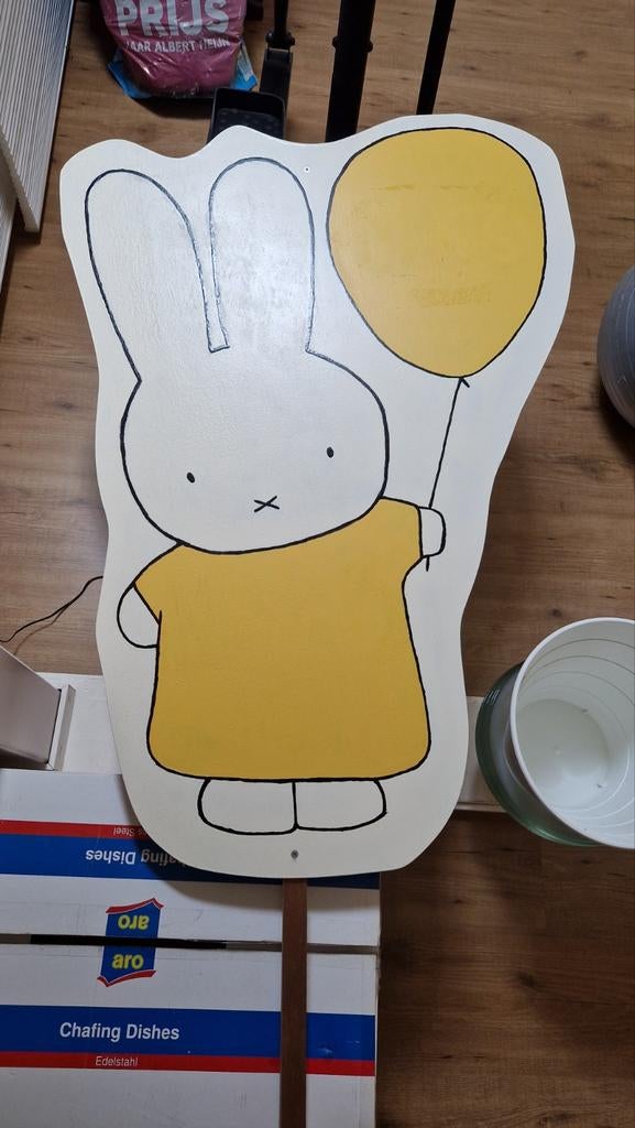 Houten Nijntje Geboortebord voor in de tuin - 70x100cm, Kinderen en Baby's, Kraamcadeaus en Geboorteborden, Ophalen of Verzenden