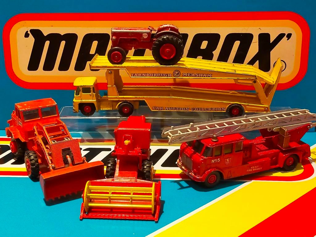 Lesney Matchbox Kingsize Collectie - Vintage Speelgoed, Ophalen of Verzenden, Gebruikt, Hijskraan, Tractor of Landbouw, Lesney