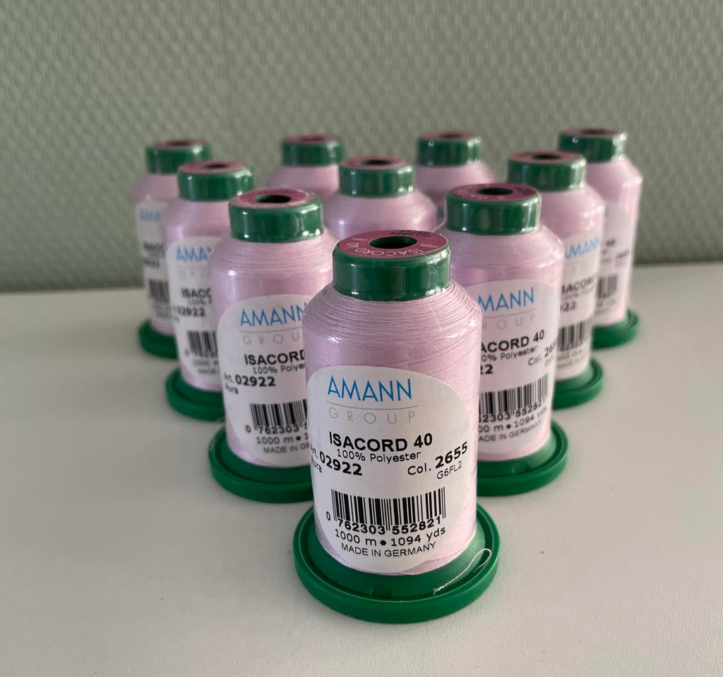 Amann Isacord borduurgaren Aura 2655 - 4 stuks, Ophalen of Verzenden, Nieuw, Machineborduren, Borduurgaren of Zijde