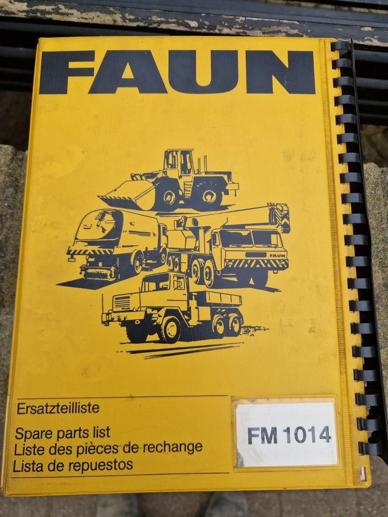 FAUN FM 1014 Hydraulische Graafmachine Onderdelenlijst, Ophalen of Verzenden