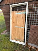 Hardhouten deurkozijn, Ophalen, Gebruikt, 80 tot 100 cm, Buitendeur